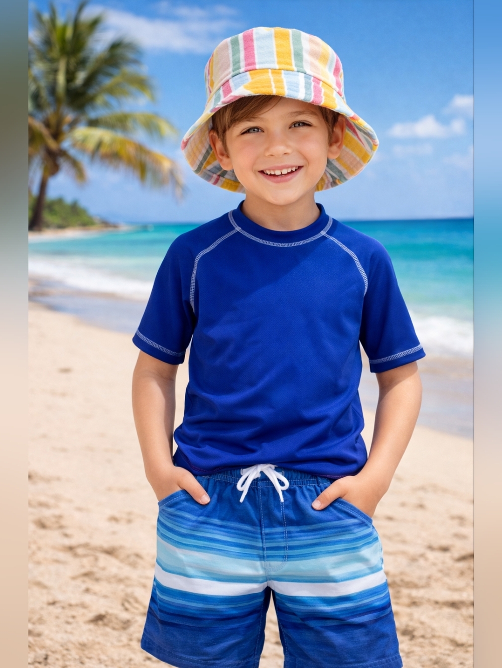 Wonder Nation Kids Bucket Hat Saffron Swirl UPF 50+ Sun Hat One‎ Size NWT Beach